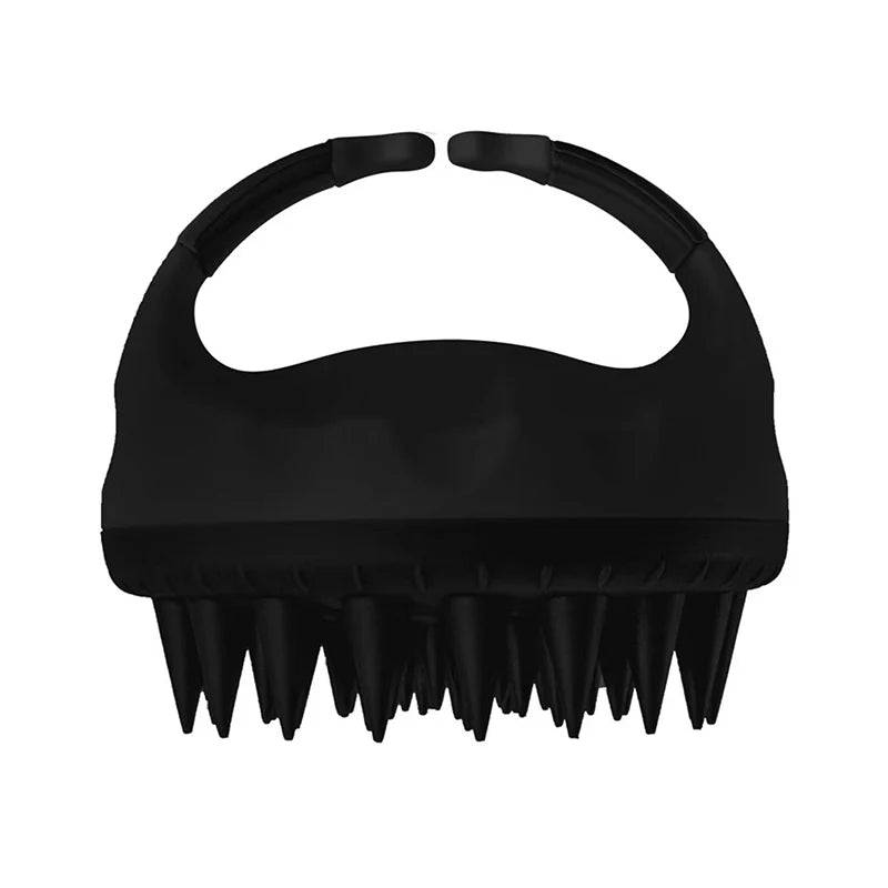 Silicone Scalp Massager Shampoo Brush – Hair Washing Comb Scalp Massager Brush Qst 9CM black