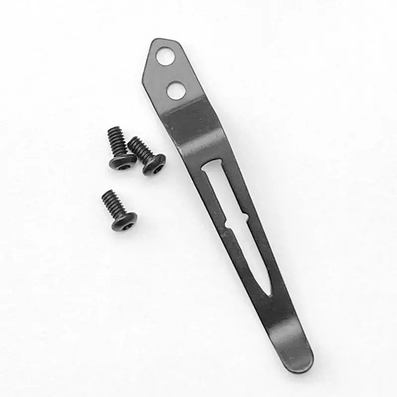Stainless Steel Back Clip for DIY Folding Pocket Knife Knife Clip Accessory Qst black 1 pcs