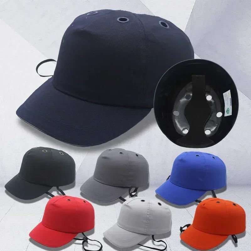 Safety Baseball Cap Hard Hat – Work Head Protection | 7 Colors Safety Hard Hat Cap Qme Light Grey L