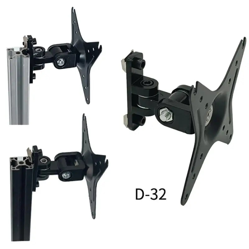 VESA Wall Mount Monitor Bracket 2-Axis Adjustable Sim Rig Monitor Wall Bracket Qme