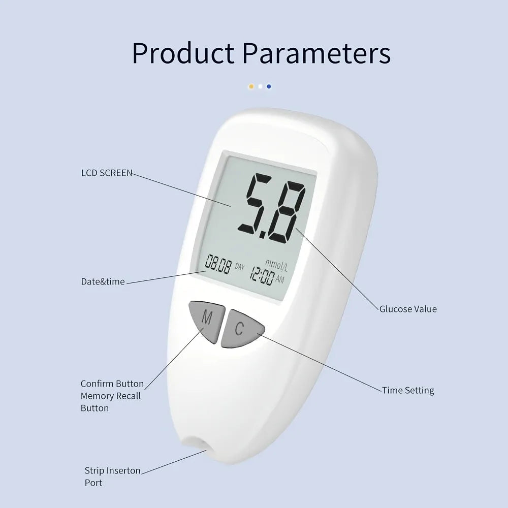 VivaChek Ino Glucometer Kit with Test Strips & Lancets Blood Glucose Monitor Qst