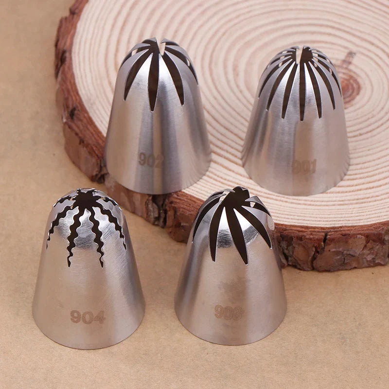 Large Close Star Piping Nozzle Tips – 304 Stainless Steel Cake Piping Nozzle Qme