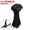 500-Pack Reusable Nylon Cable Ties with Screw Hole | 4×150mm Reusable Cable Ties Qme 3x100mm (No Hole) 100 PCS
