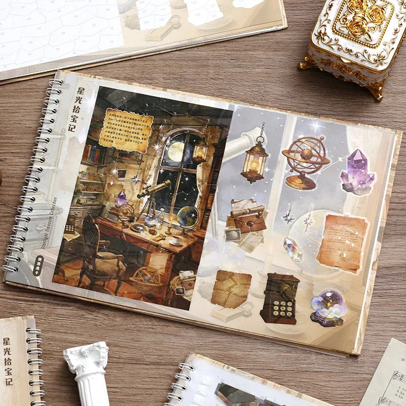 Adventure Log Treasure Hunt Puzzle Sticker Book – 19 Pcs DIY DIY Sticker Book Qme