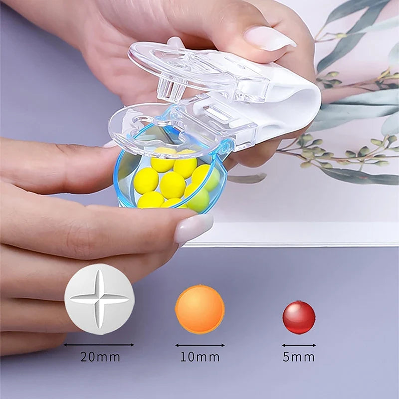 Portable Pill Dispenser & Tablet Taker – Compact Travel Case Pill Dispenser Qme