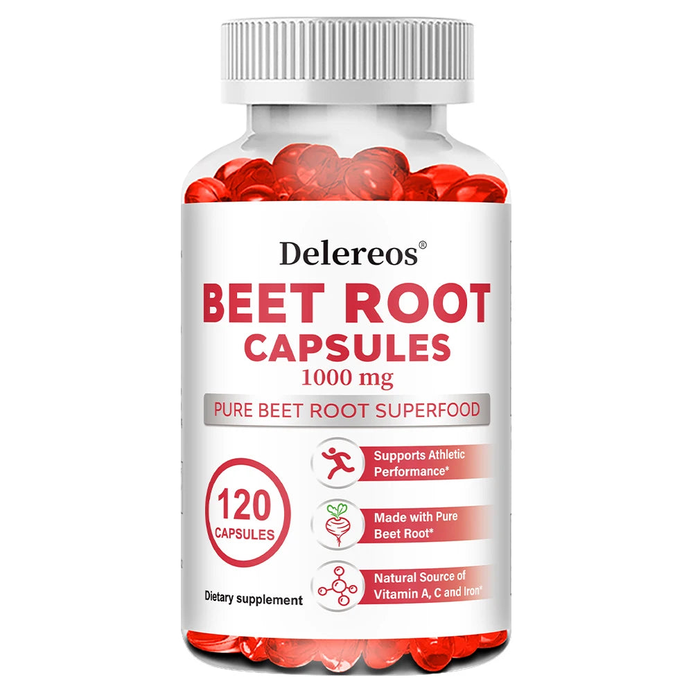 Organic Beetroot Capsules 1000mg – Non-GMO | ZENVITALIZE Herbal Supplement Qst 120 count-1 bottle