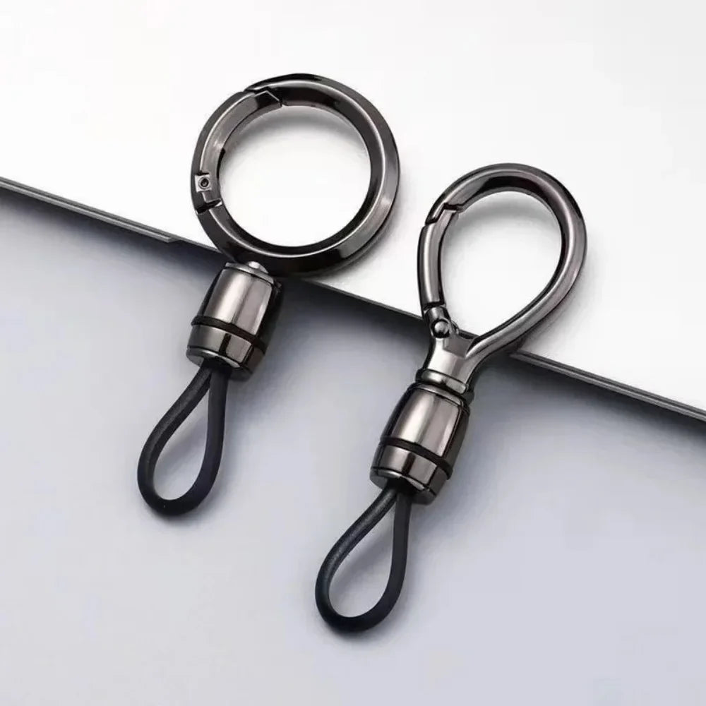 Men's Minimalist Zinc Alloy Keychain Ring & Key Holder Strap Metal Keychain Qme