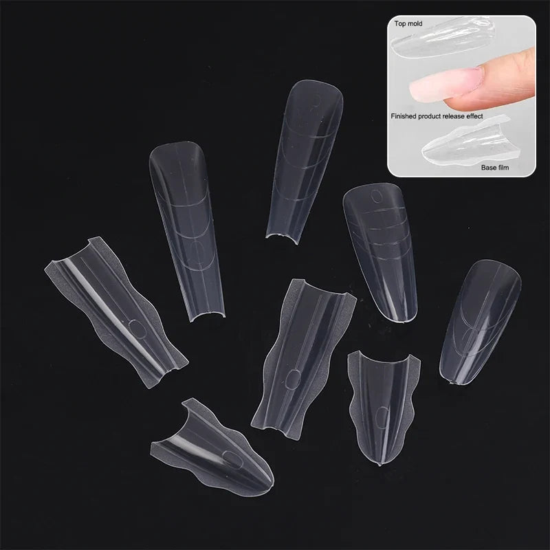 Sandwich Nail Extension Forms – 60 Pcs Dual Mold Tool Nail Extension Forms Qme