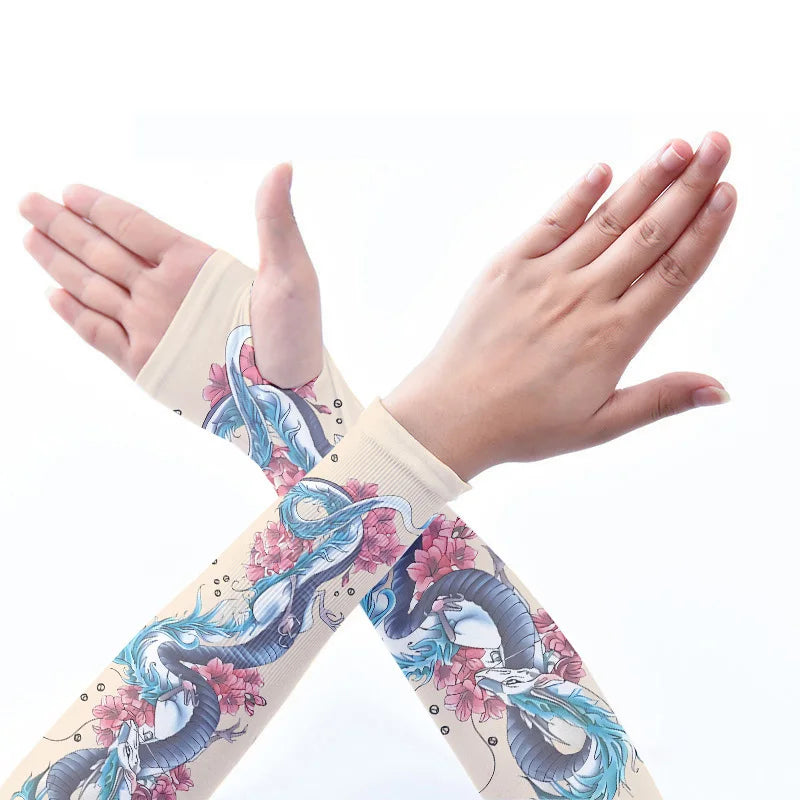 Women's UV Protection Sun Gloves Long Finger Sleeves – 6 Colors UV Sun Arm Sleeves Qme
