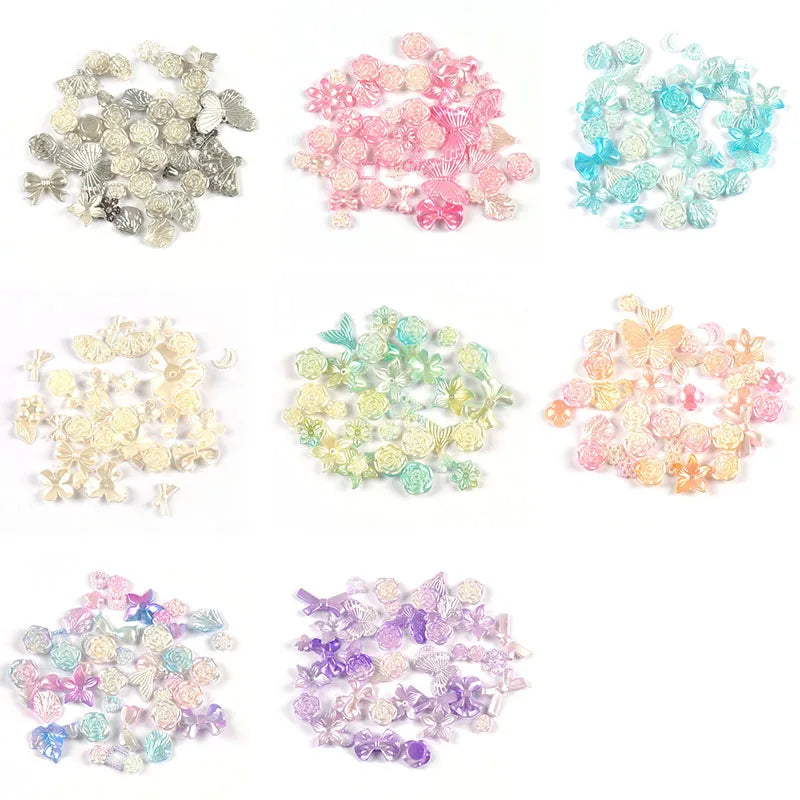 Flower Mermaid Mixed Resin Cabochons Flatback Embellishments Craft Embellishments Qme