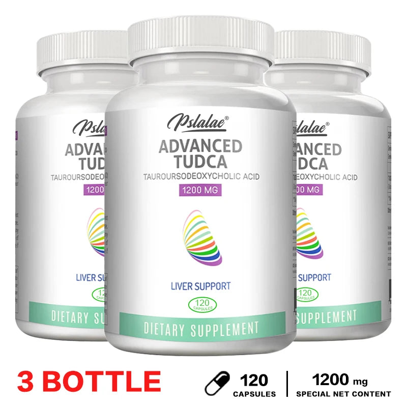 TUDCA Liver Support Capsules 1200mg – Non-GMO, GMP Liver Support Supplement Qst 120 Capsule-3bottle