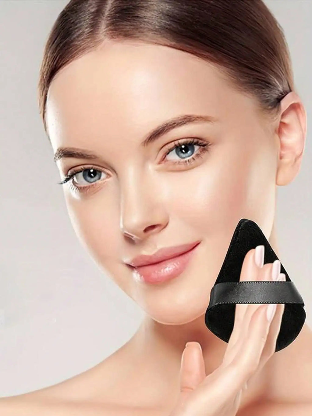 Triangular Velvet Makeup Puffs – Reusable Face & Eye Applicators Makeup Applicator Puffs Qme