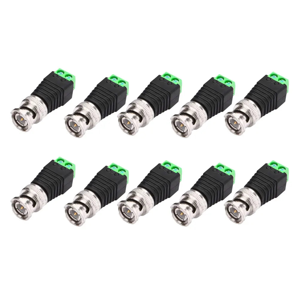50-Pack BNC Connectors for DIY CCTV Surveillance Camera Systems BNC Camera Connectors Qme 50PCS