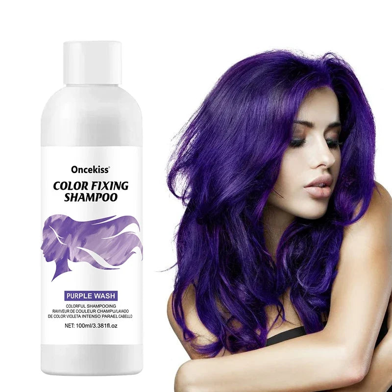 Semi-Permanent Hair Coloring Shampoo | Color, Shine & Nourish Hair Dye Shampoo Qme Purple