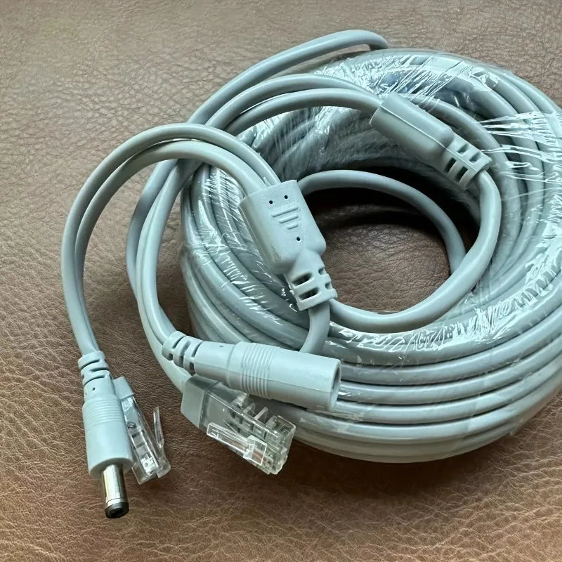 RJ45 2-in-1 Power & Ethernet Combo Cable for Surveillance Ethernet Combo Cable Qme