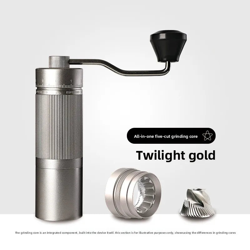 HAOYUNMA Manual Coffee Grinder – Ghost Teeth Full Metal Burr Manual Coffee Grinder Qst R20-5golden