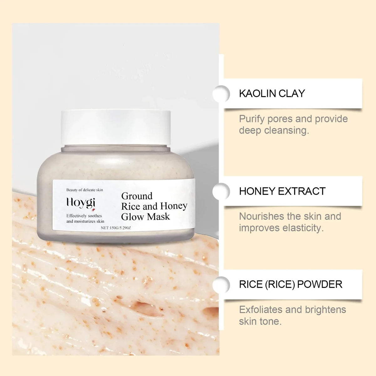 Rice & Honey Hydrating Face Mask – Brighten & Moisturize Hydrating Face Mask Qme