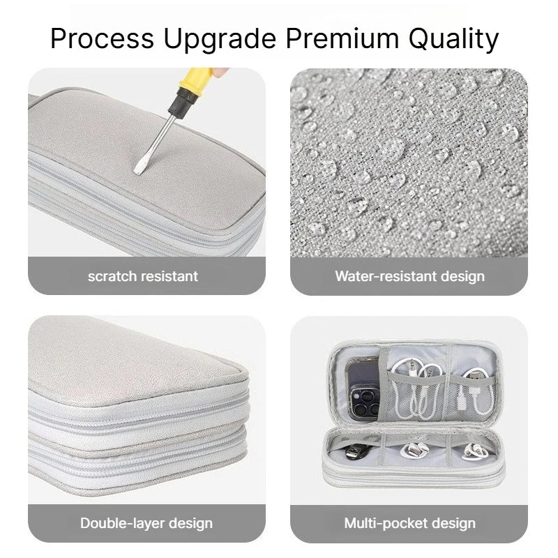 Portable Travel Digital Storage Bag & USB Cable Organizer Cable Organizer Bag Qme