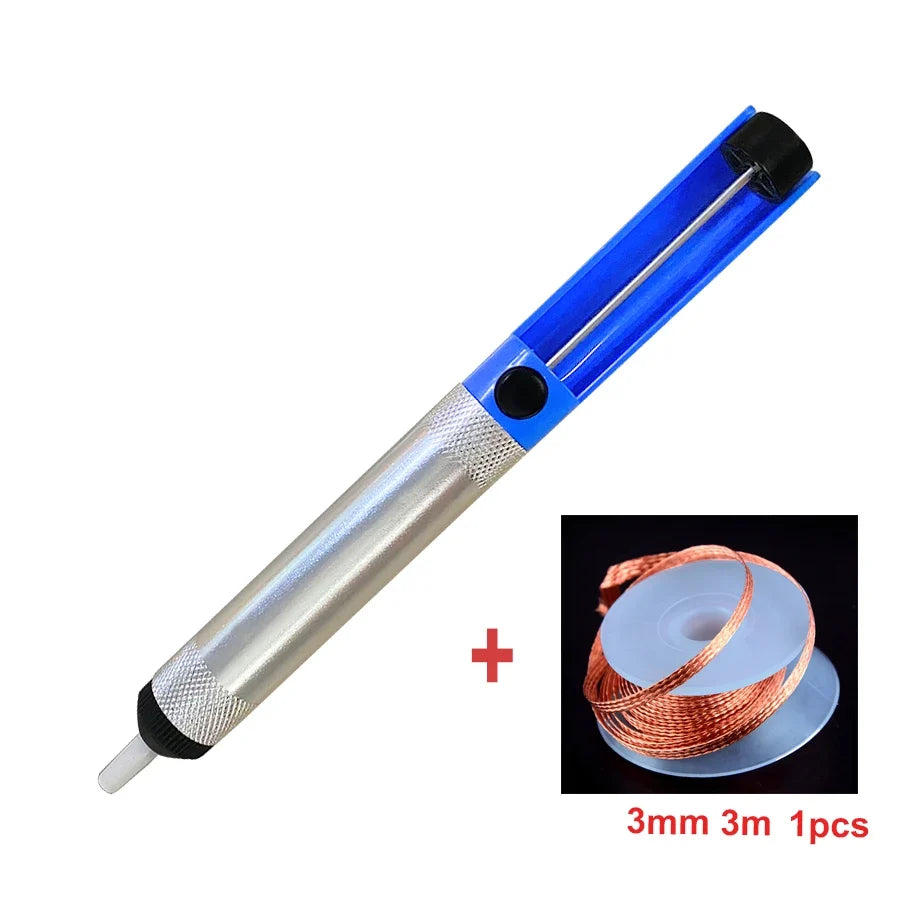 Aluminium Desoldering Pump – Solder Sucker Pen Tool | 182mm Desoldering Pump Qme set3