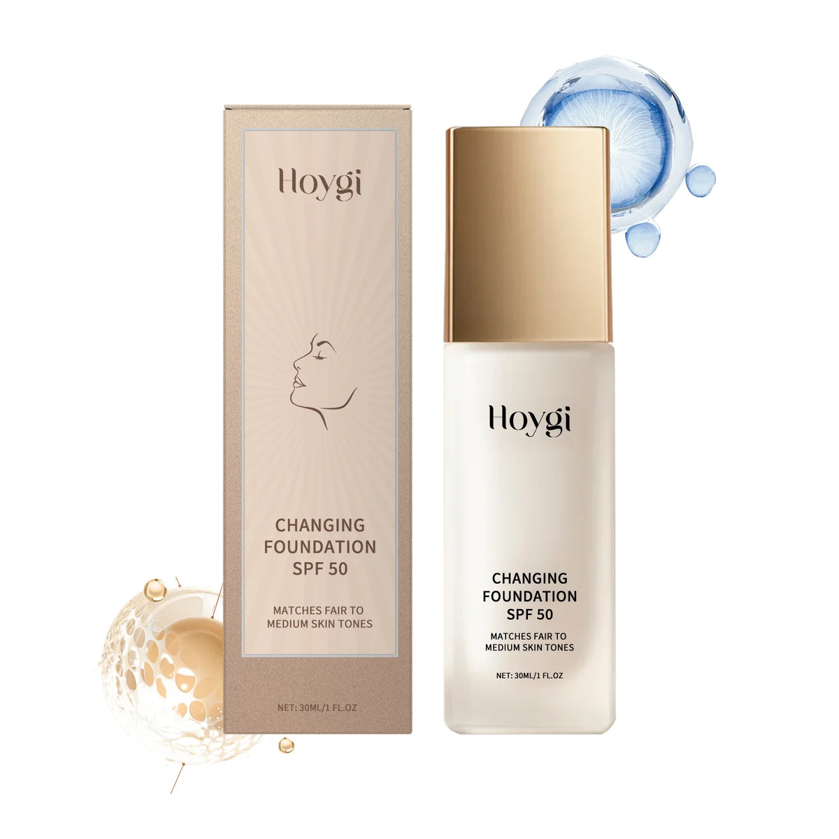 Hoygi Matte Liquid Foundation – Lightweight, Brightening, All Skin Liquid Foundation Qst 30ml