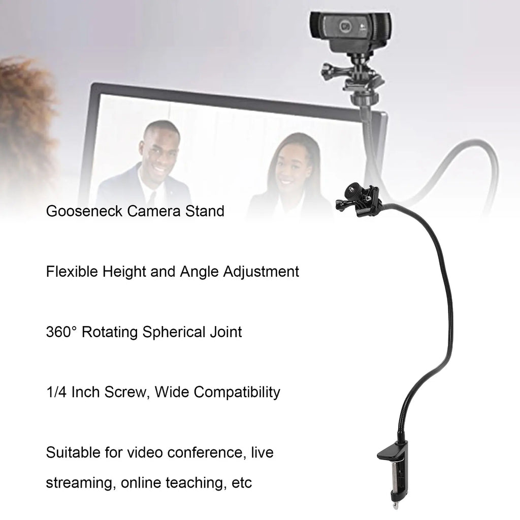 Flexible Gooseneck Webcam Stand – Desktop Mount for C920 C922 Webcam Desk Mount Qst