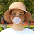 Women's Wide Brim Floral Sun Hat – Anti-UV Neck Cover Wide Brim Sun Hat Qst Khaki