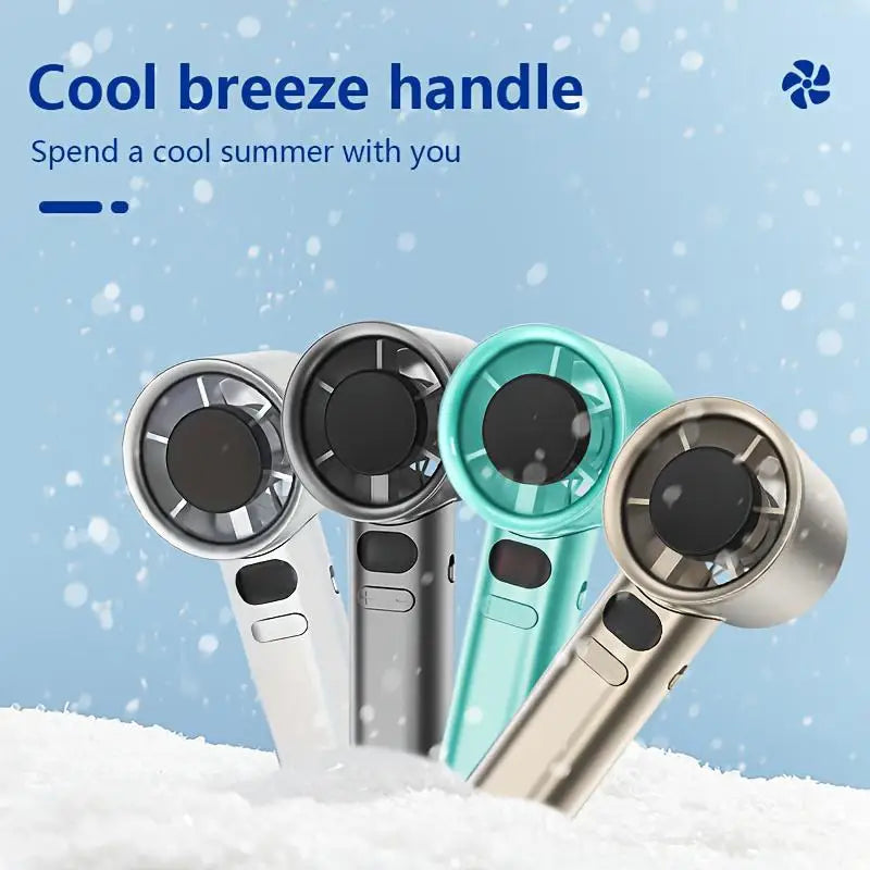 Turbine Mini Fan USB Rechargeable 120-Speed Portable Outdoor Portable Handheld Fan Qme