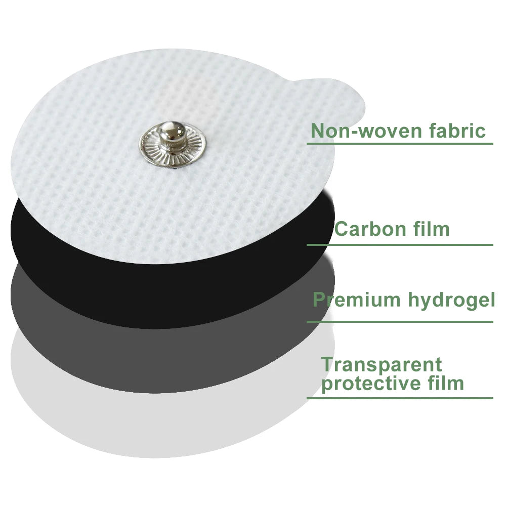 TENS EMS Reusable Round Electrode Pads 10/20 Pack – Gel Pads Electrode Gel Pads Qst