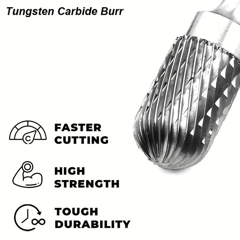 Tungsten Carbide Double Cut Burr Set – Rotary Files & Bits Carbide Burr Set Qme