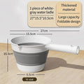 Foldable Water Bucket | Collapsible Pail for Fishing & Camping Collapsible Water Bucket Qme one size Gray white