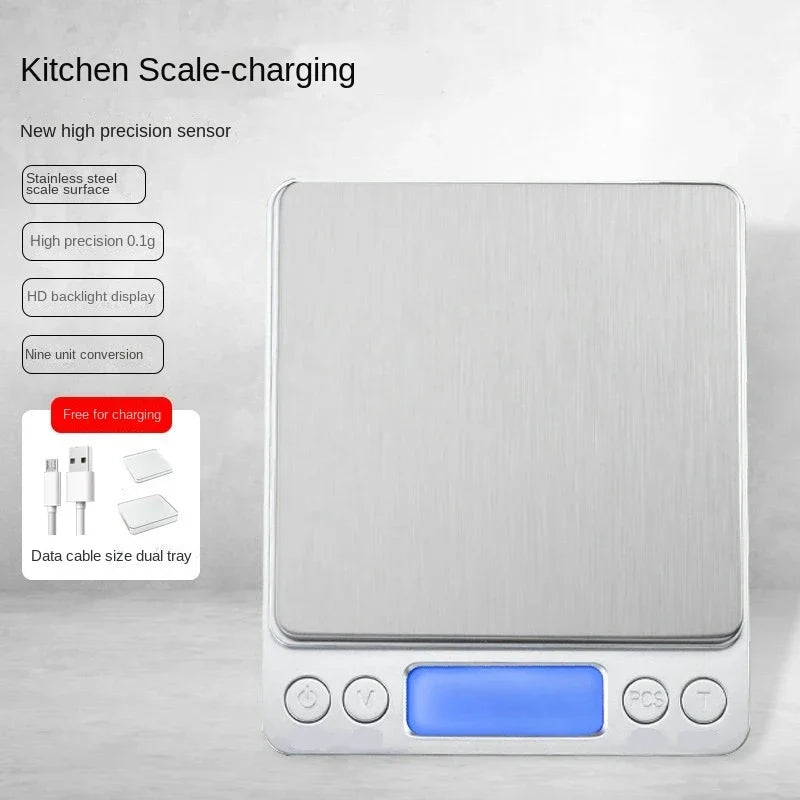 Precision Digital Kitchen Scale – Coffee & Baking Weight Digital Kitchen Scale Qme 3000g 0.1g USB