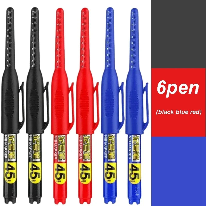 Waterproof Deep Hole Marker Pen – Tile & Carpentry | Qme Deep Hole Marker Pen Qme 6 pens mix-C