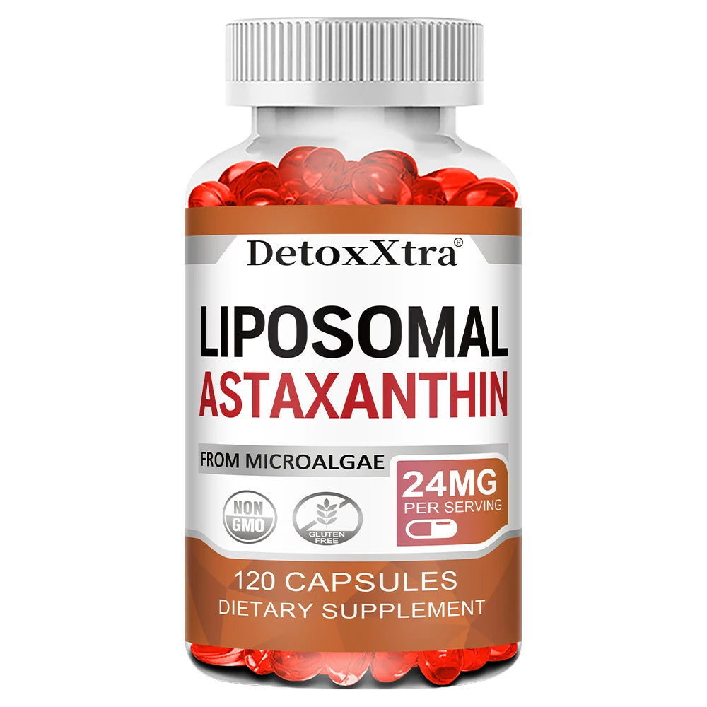 Liposomal Astaxanthin 24mg – High Absorption Antioxidant Capsules Antioxidant Supplement Qst 120 count-1 bottle