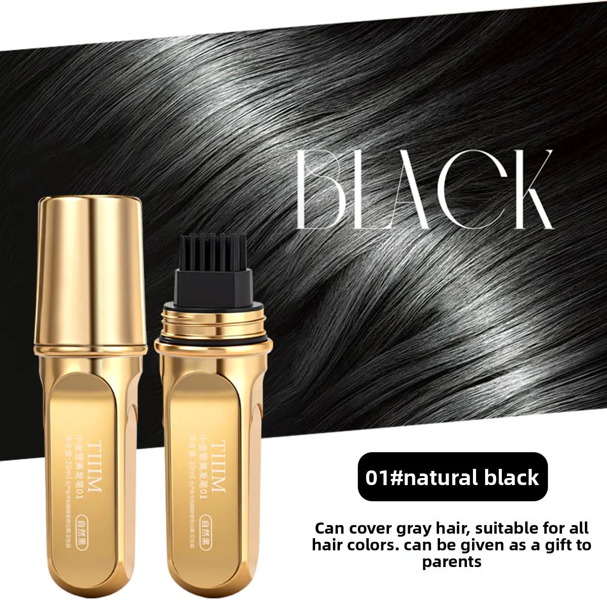 Instant Root Retouch Color Stick – Cover Gray Hair Fast Root Touch-Up Stick Qme B2-02-01