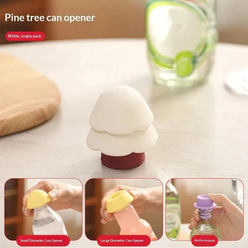 Pine Tree Silicone Bottle Stopper & Opener – Food-Safe Silicone Bottle Stopper Qme A1
