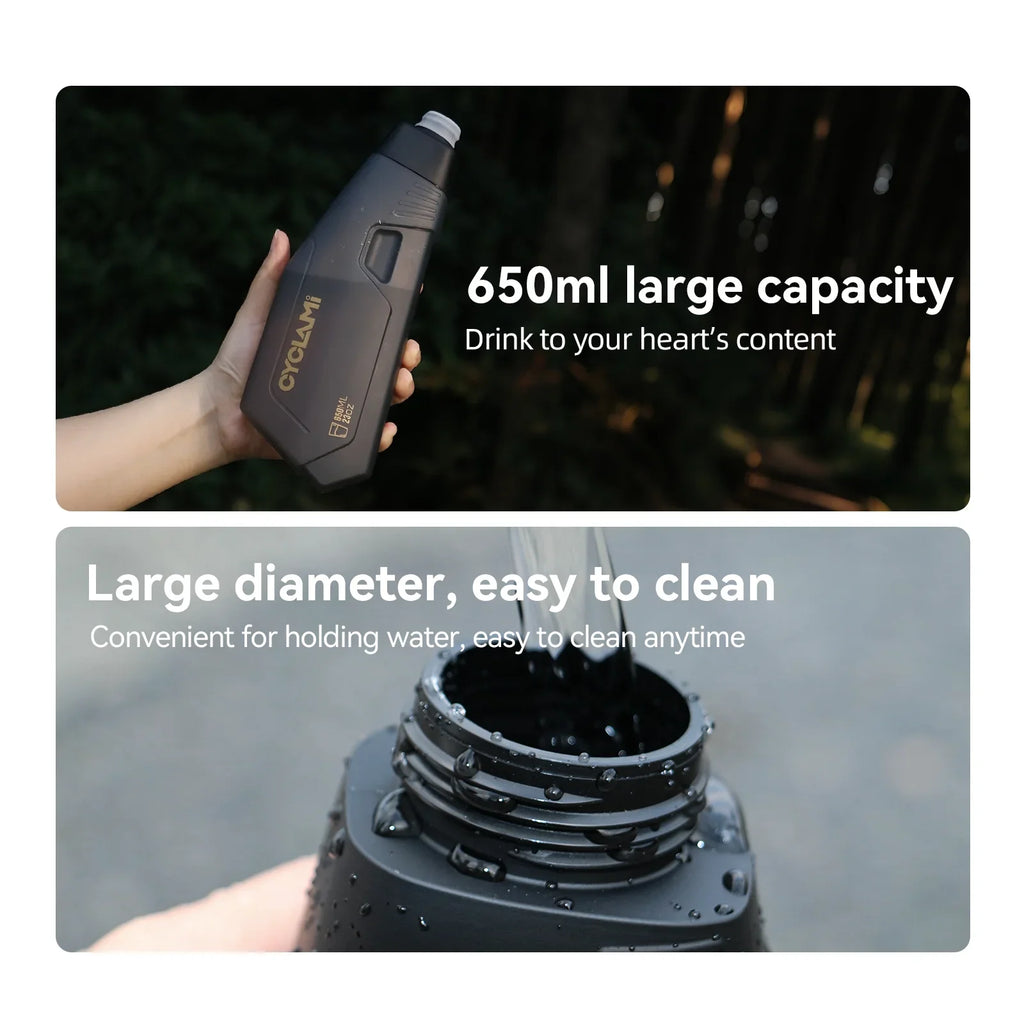 Aerodynamic Bike Water Bottle 650ml – Lightweight Road Cycling Cycling Water Bottle Qme