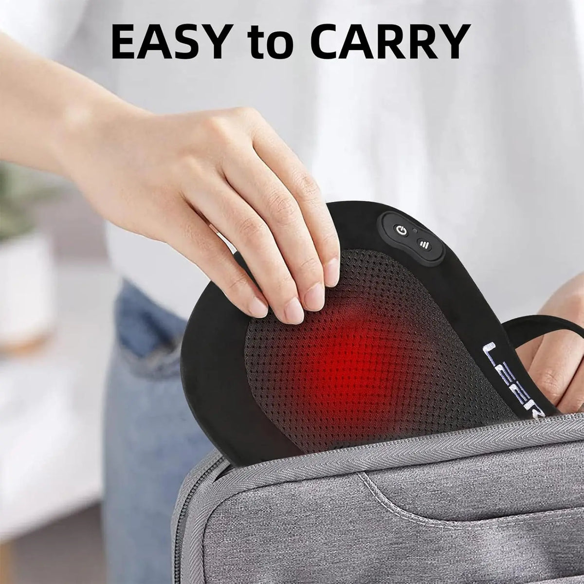 LEERCON Cordless Shiatsu Back & Neck Massager with Heat Shiatsu Massage Pillow Qst