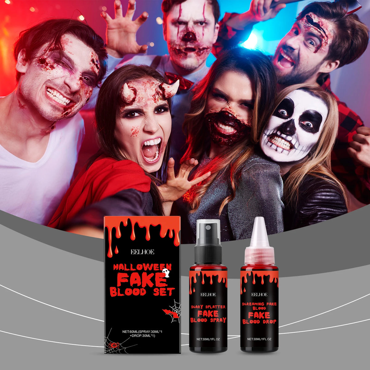 Halloween Fake Blood Set – Special Effects Body Paint Makeup Special Effects Makeup Qst