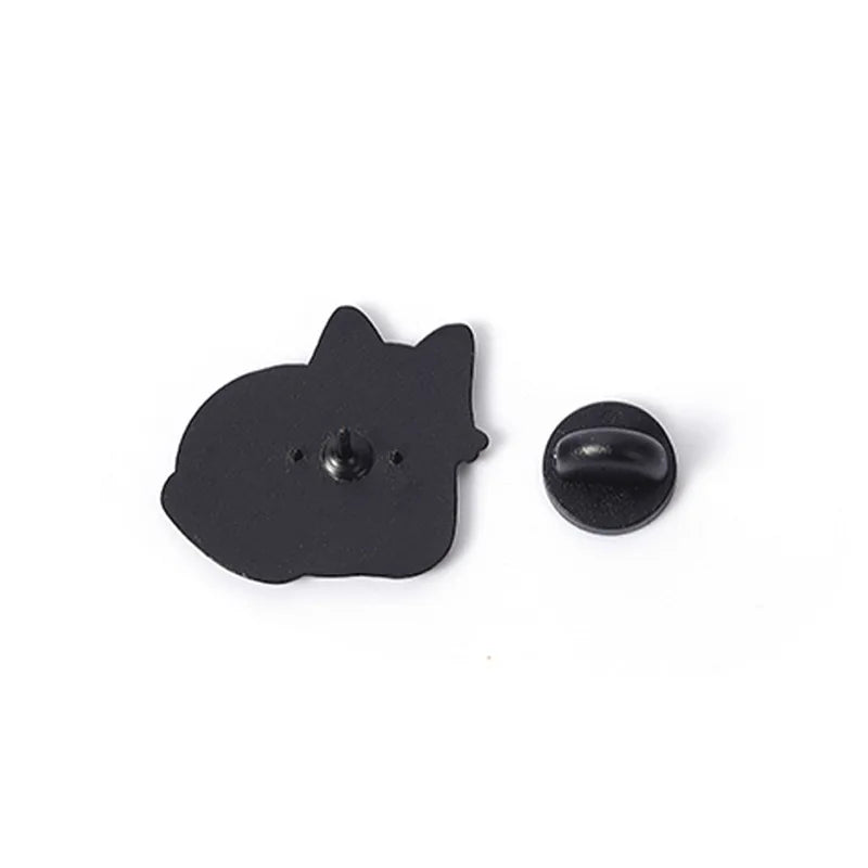 Cute Kitten Enamel Brooch – Cartoon Cat Lapel Pin Badge Enamel Lapel Pin Qme