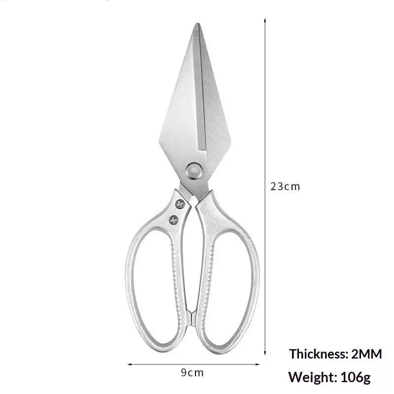 Heavy Duty Kitchen Scissors – Stainless Steel Nonslip Handle Kitchen Scissors Qme
