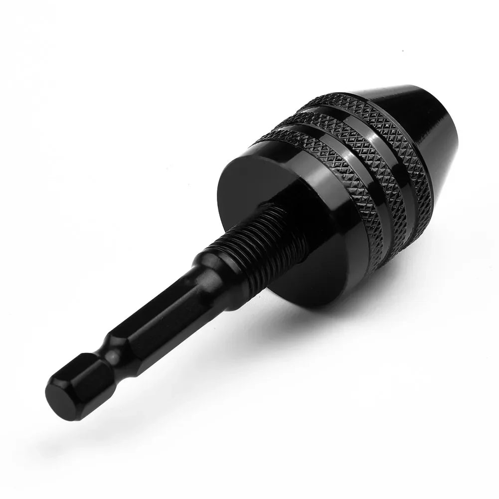 1/4" Hex Shank Keyless Drill Chuck Conversion Adapter Bit Drill Chuck Adapter Qme