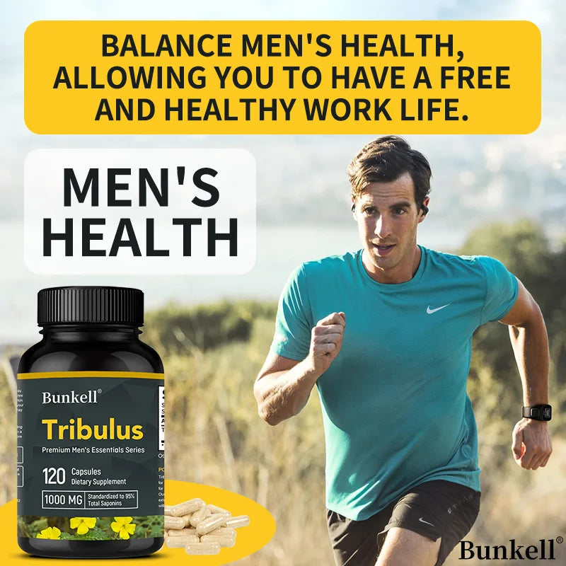 Tribulus Terrestris Capsules 120ct – Energy & Stamina Support Herbal Supplement Qst