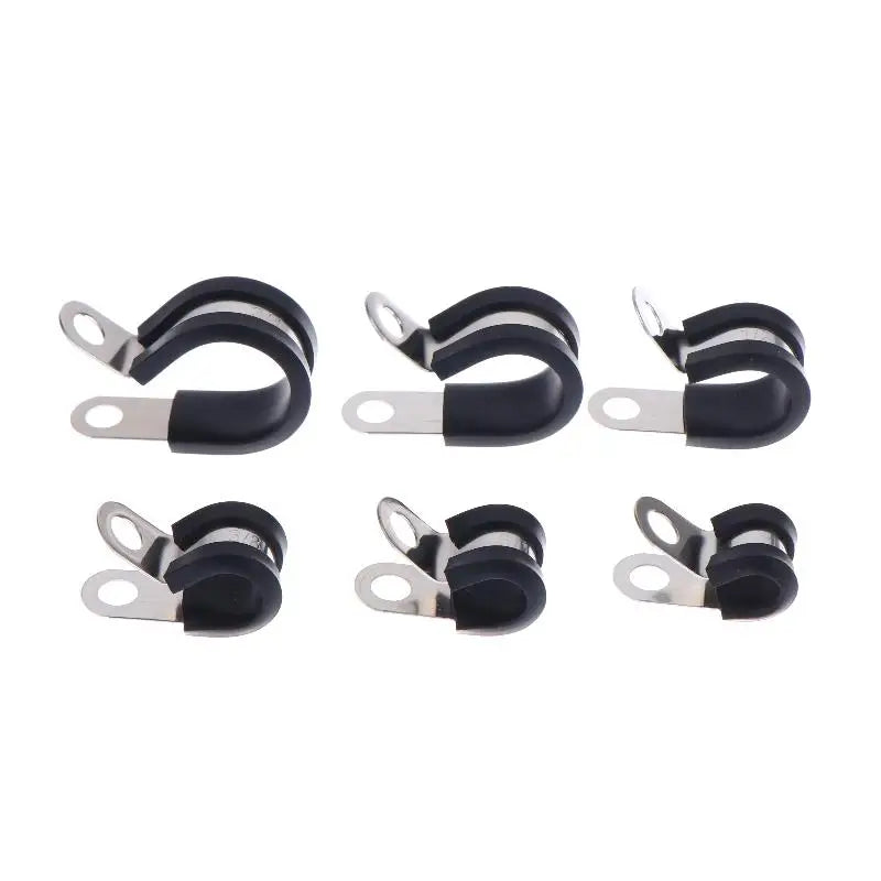 Brake & Gas Line Pipe R Clips – Stainless Steel 12-Pack Pipe Fixing Clamps Qme