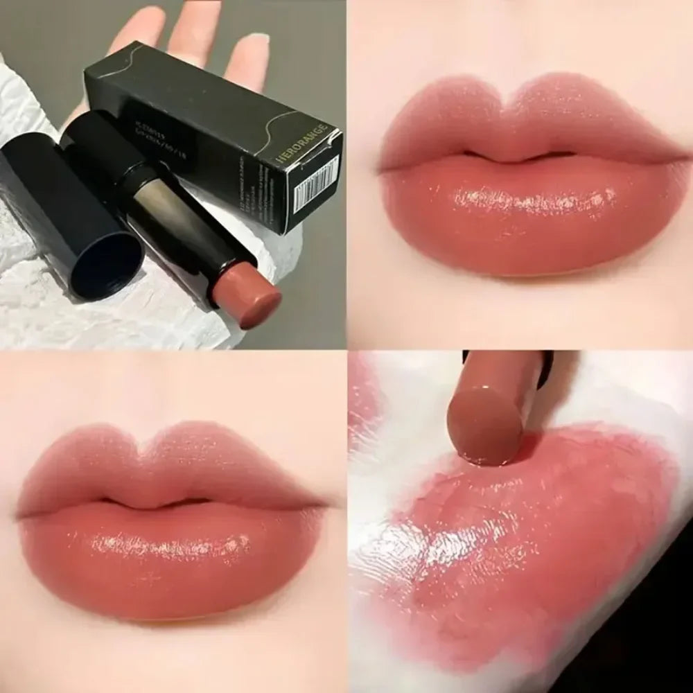 Glossy Mirror Lipstick – Moisturizing Waterproof Red Brown Shade Glossy Lipstick Qme