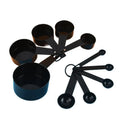 10-Piece Measuring Spoons & Cups Set for Baking Measuring Spoons Set Qme Black