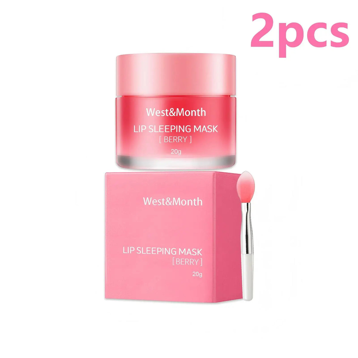 West&Month Lip Sleeping Mask – Nourishing Jelly Lip Mask 20g Lip Sleeping Mask Qst 2pcs