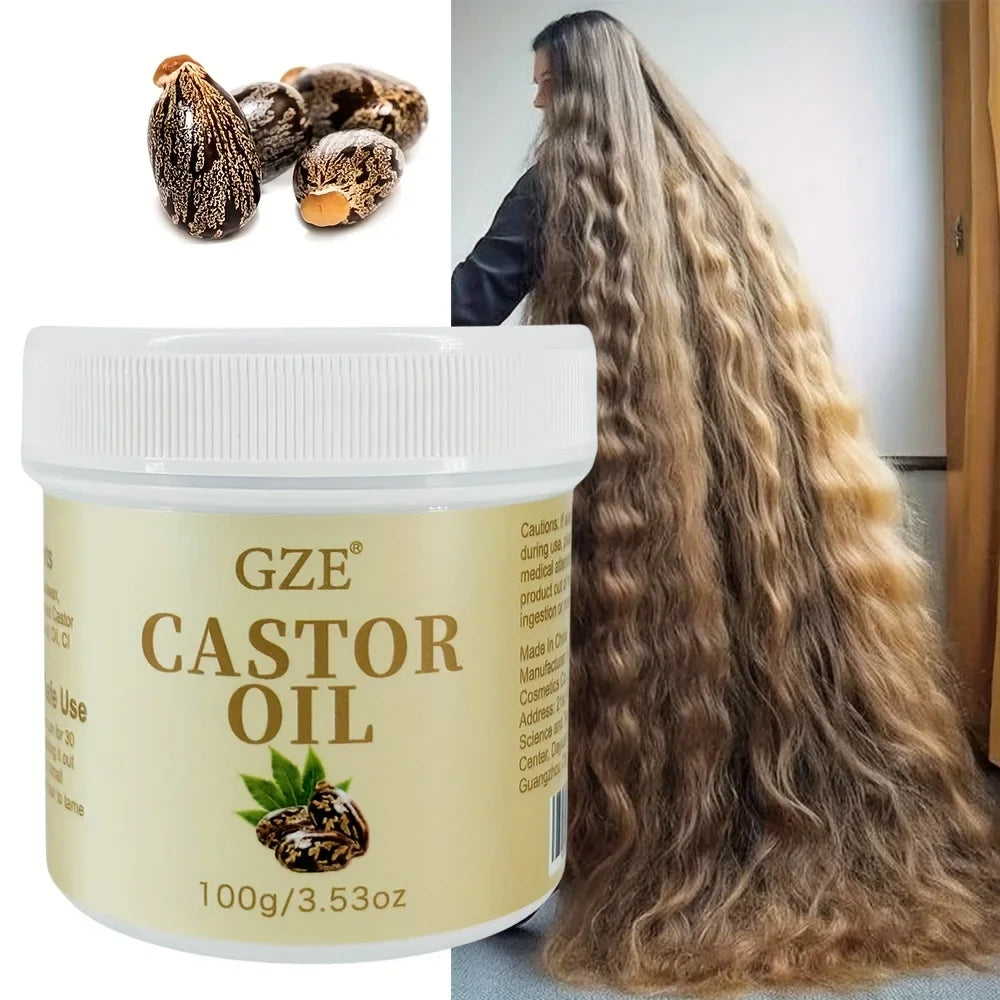 GZE Castor Oil Deep Conditioning Hair Treatment – Split Ends Hair Conditioning Oil Qme
