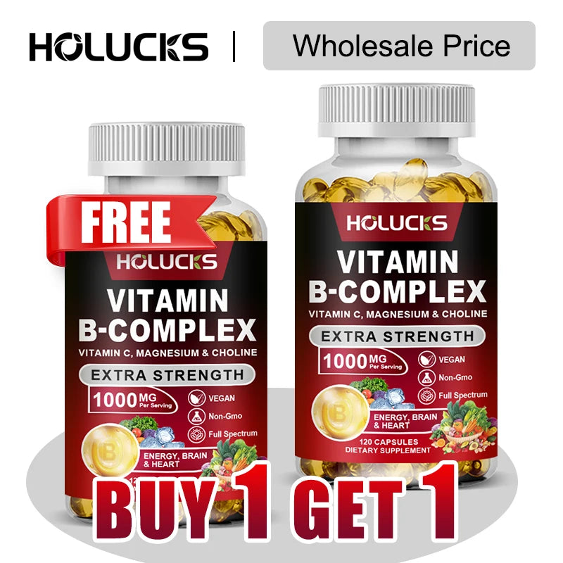Yimiduk Vitamin B Complex 120 Capsules – Buy 1 Get 1 Free Vitamin Supplement Qst