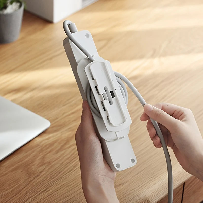Wall Mounted No-Drill Socket & Router Holder | Plug-In Organizer Cable & Cord Organizer Qme