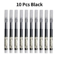 Kawaii Needle Gel Pens Black Blue Red Ink – 10-Pack Needle Gel Pens Qme 10pcs Black